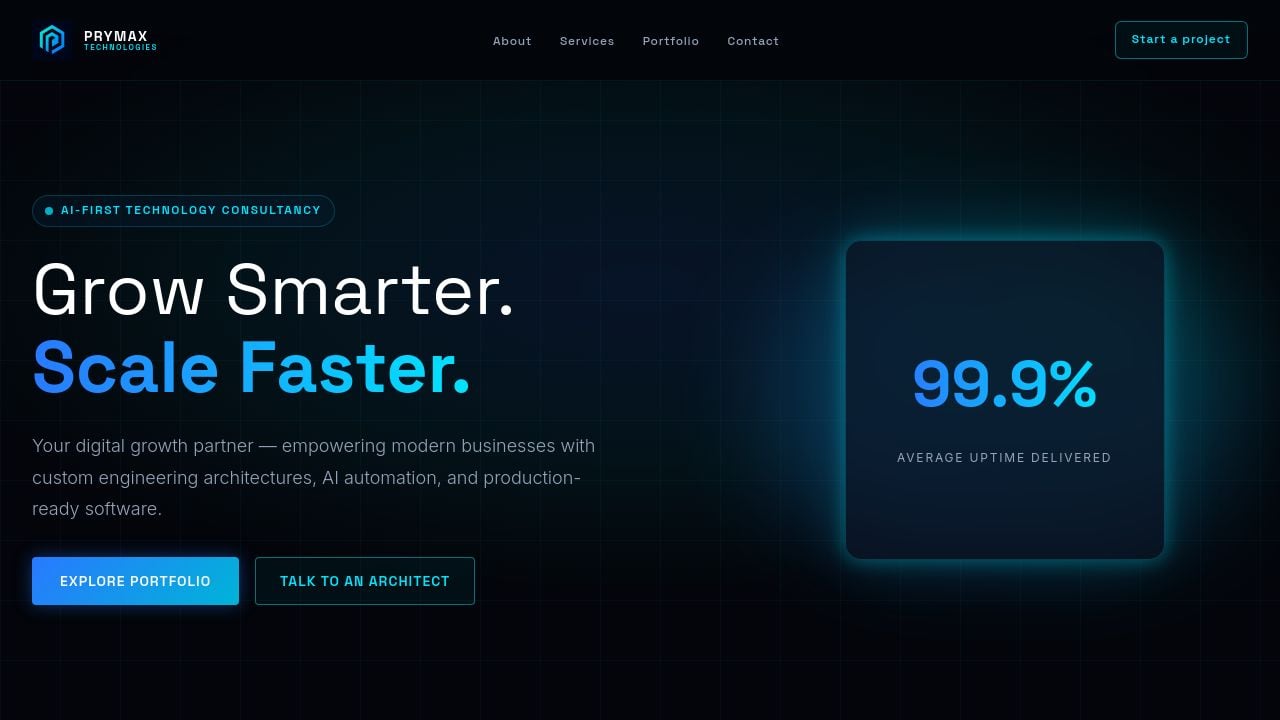 Screenshot of Prymaxtech.com