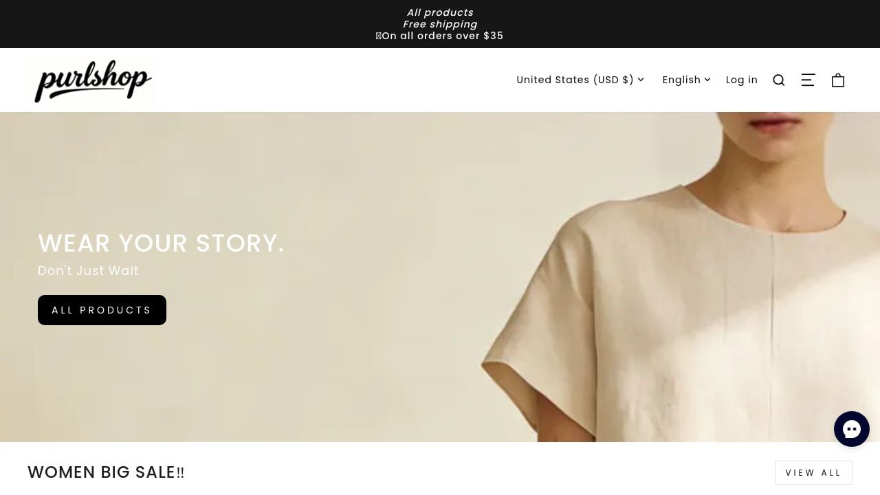 Screenshot of Purlshop.com