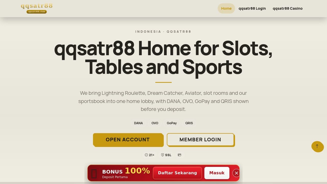 Screenshot of Qqsatr88.club
