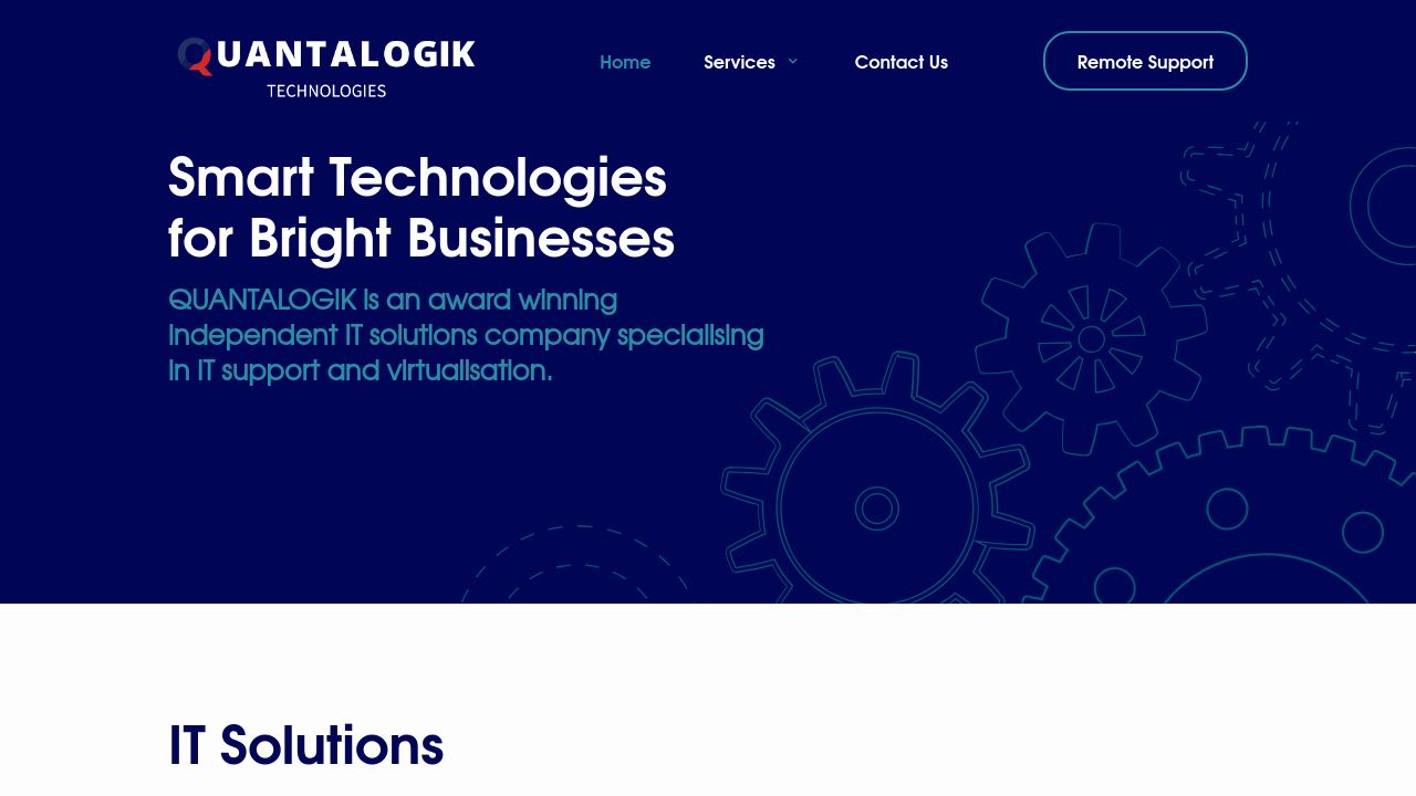 Screenshot of Quantalogiktech.com