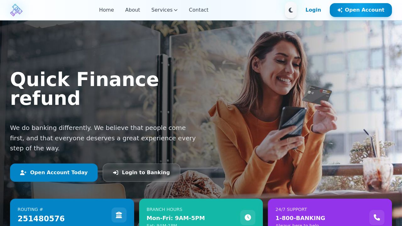 Screenshot of Quickfinancerefund.com