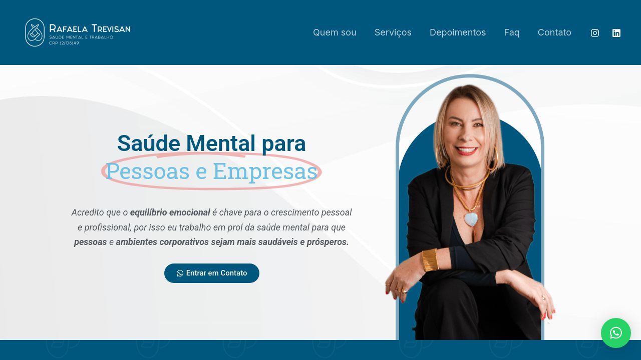 Screenshot of Rafaelatrevisanpsicologa.com.br