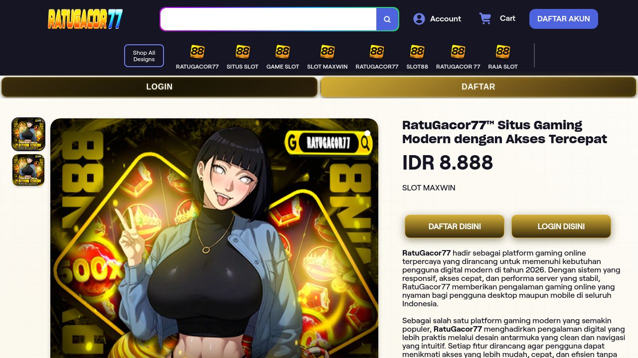 Screenshot of Ratugacor77.net