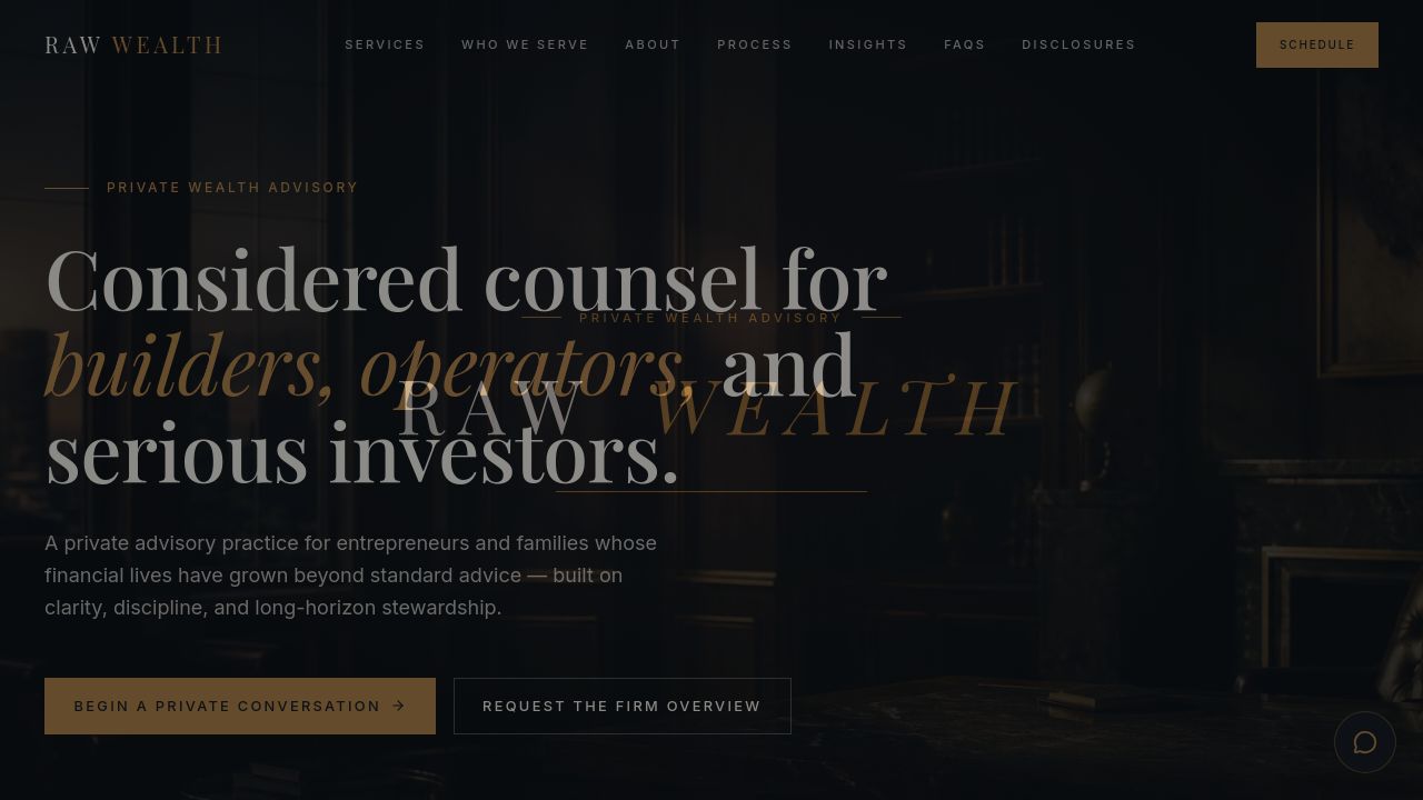 Screenshot of Raw-wealth.com
