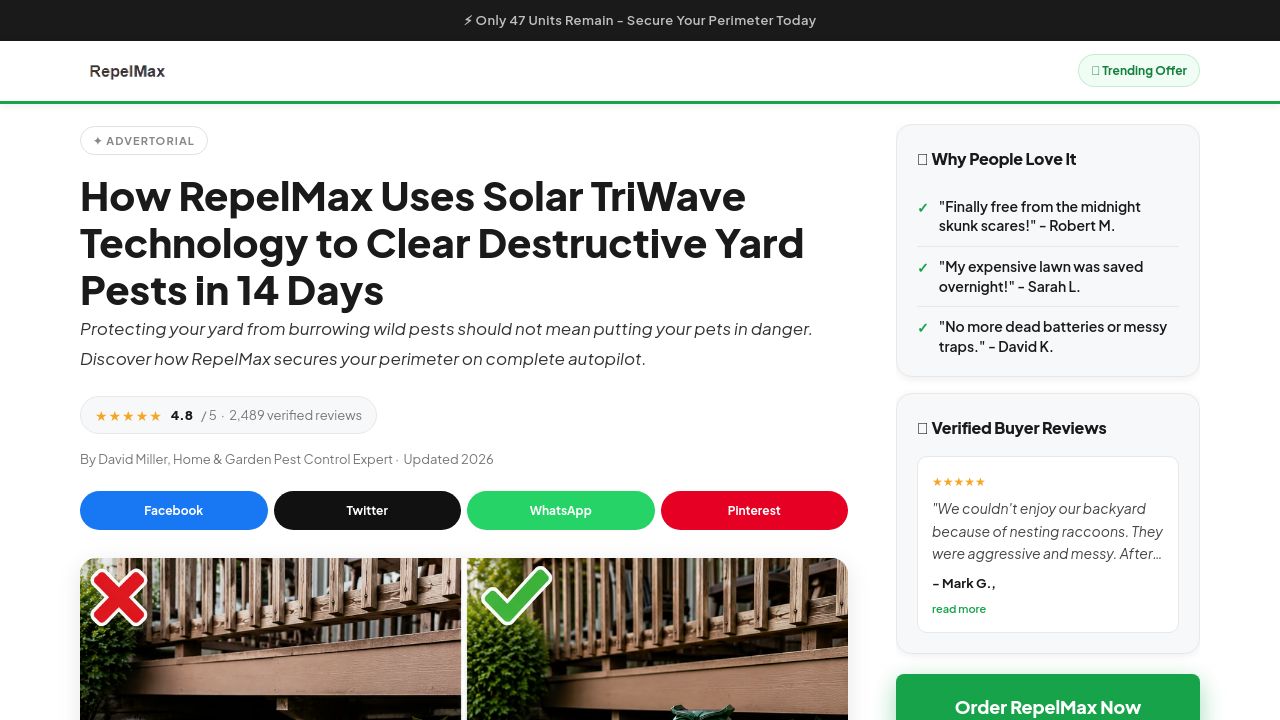 Screenshot of Repelmaxdevice.com