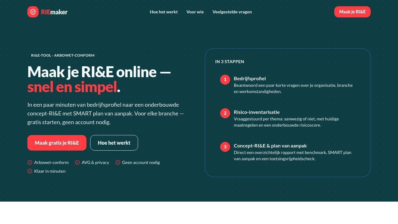 Screenshot of Riemaker.nl