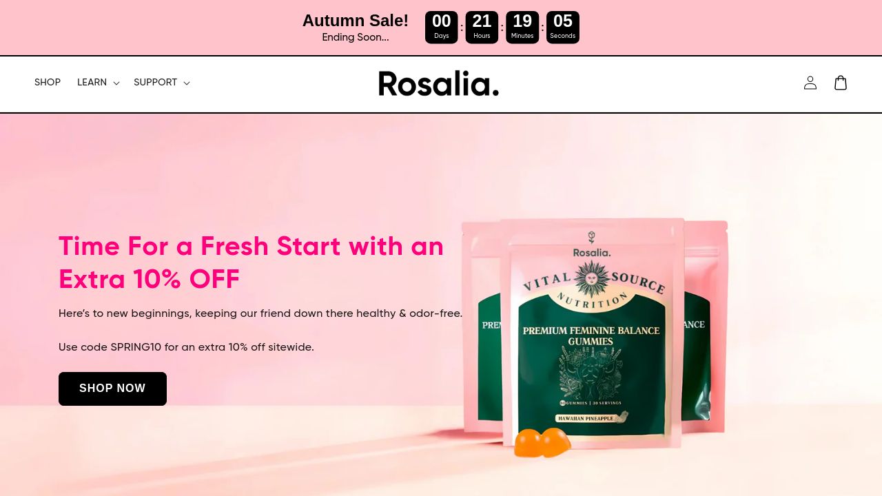 Screenshot of Rosaliacare.com
