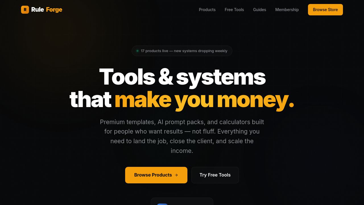 Screenshot of Ruleforge.uk