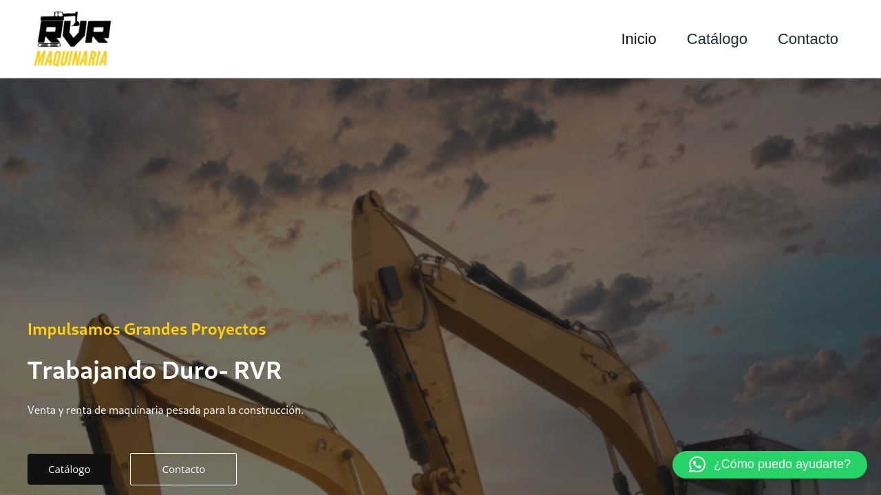 Screenshot of Rvrmaquinaria.com