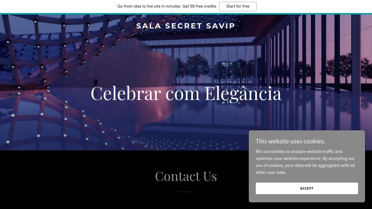 Screenshot of Salasecretsavip.site