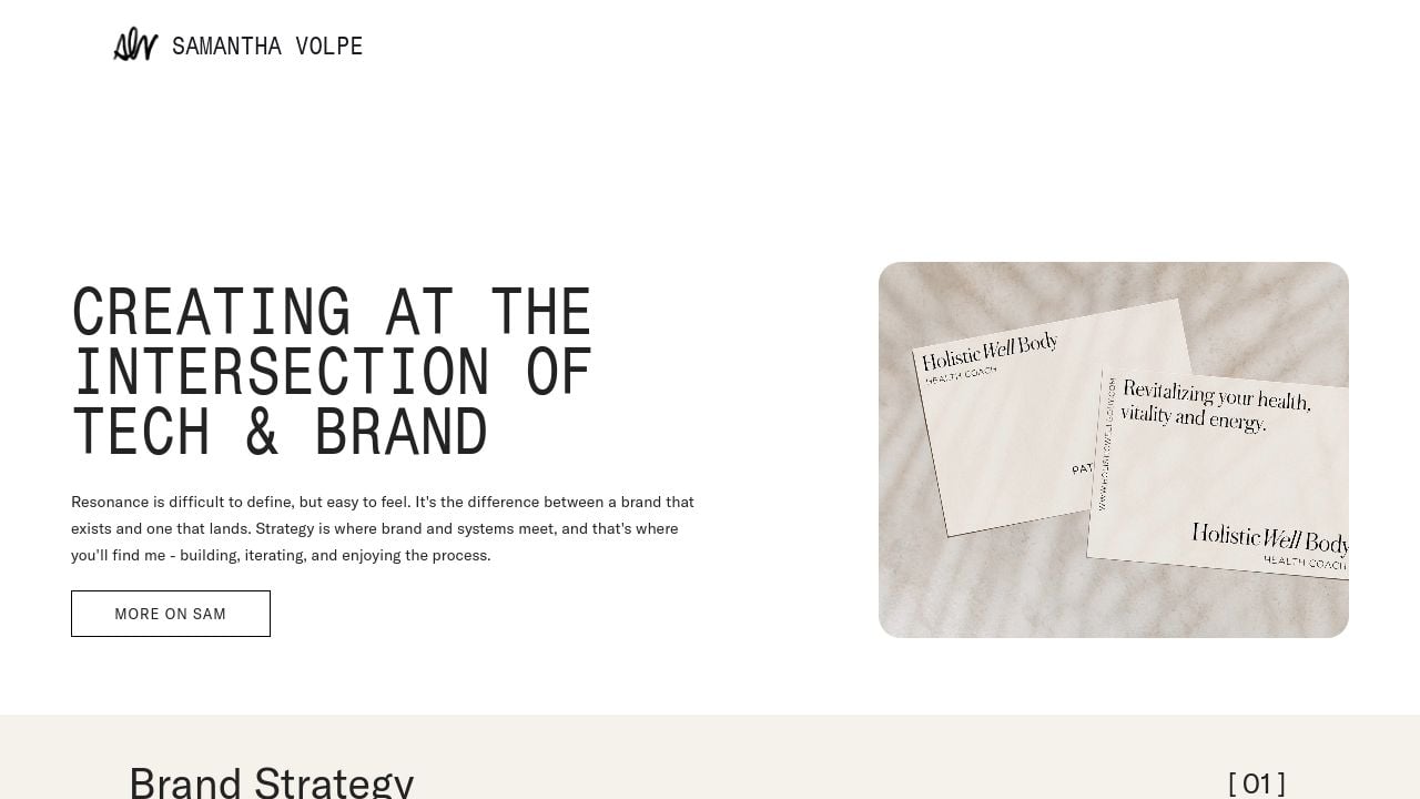 Screenshot of Samanthavolpe.com