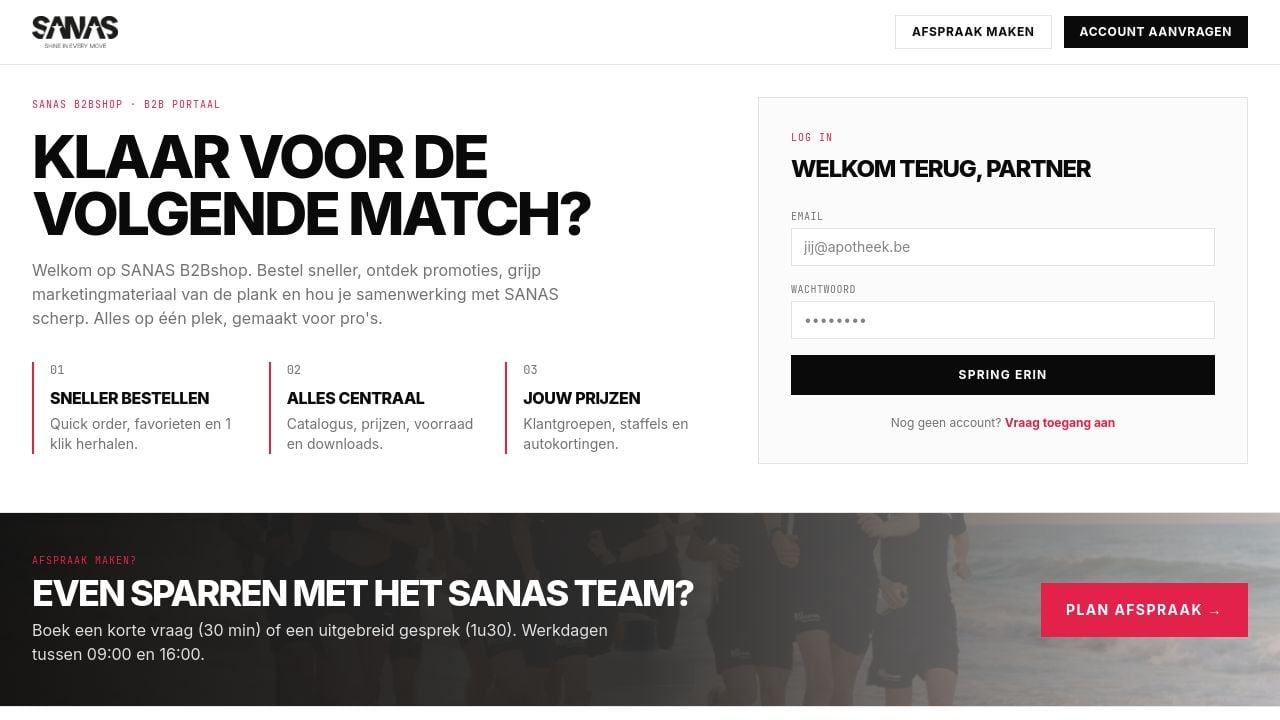 Screenshot of Sanasb2b.com