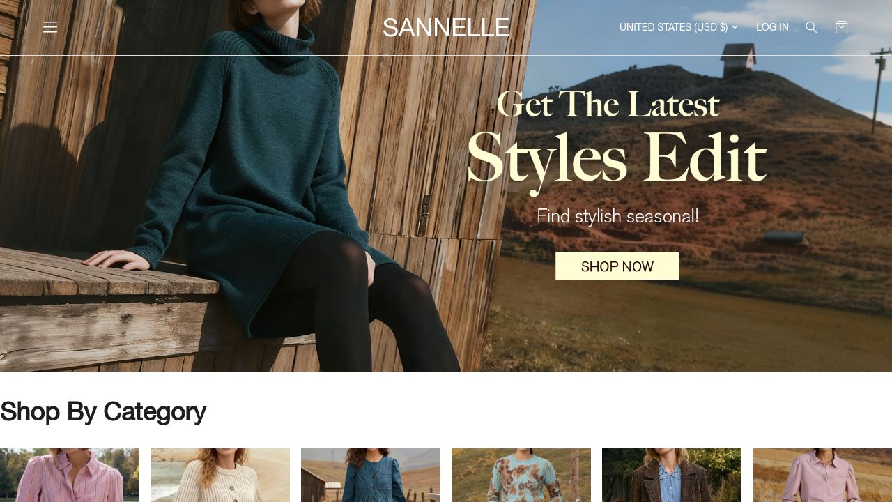 Screenshot of Sannelle.com