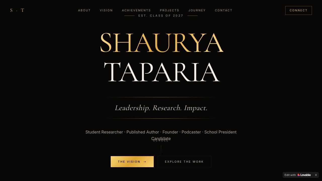 Screenshot of Shauryataparia.in