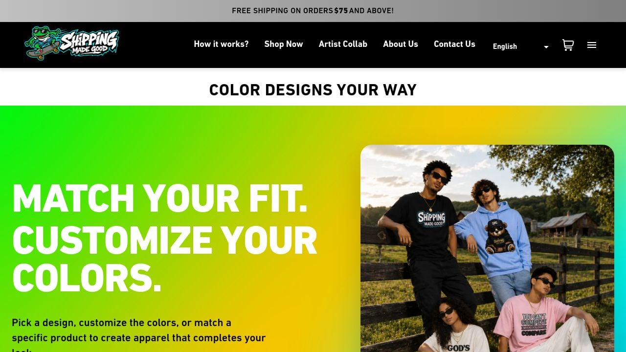 Screenshot of Shippingmadegood.com