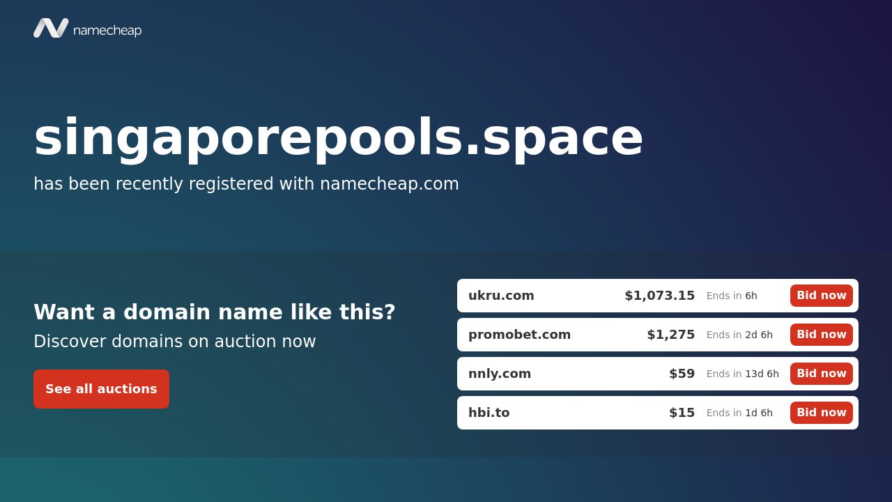 Screenshot of Singaporepools.space