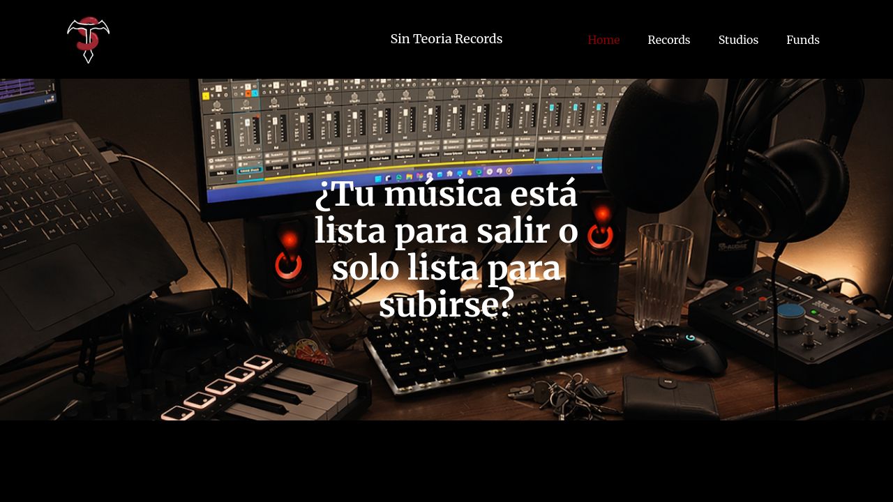 Screenshot of Sinteoriarecords.com