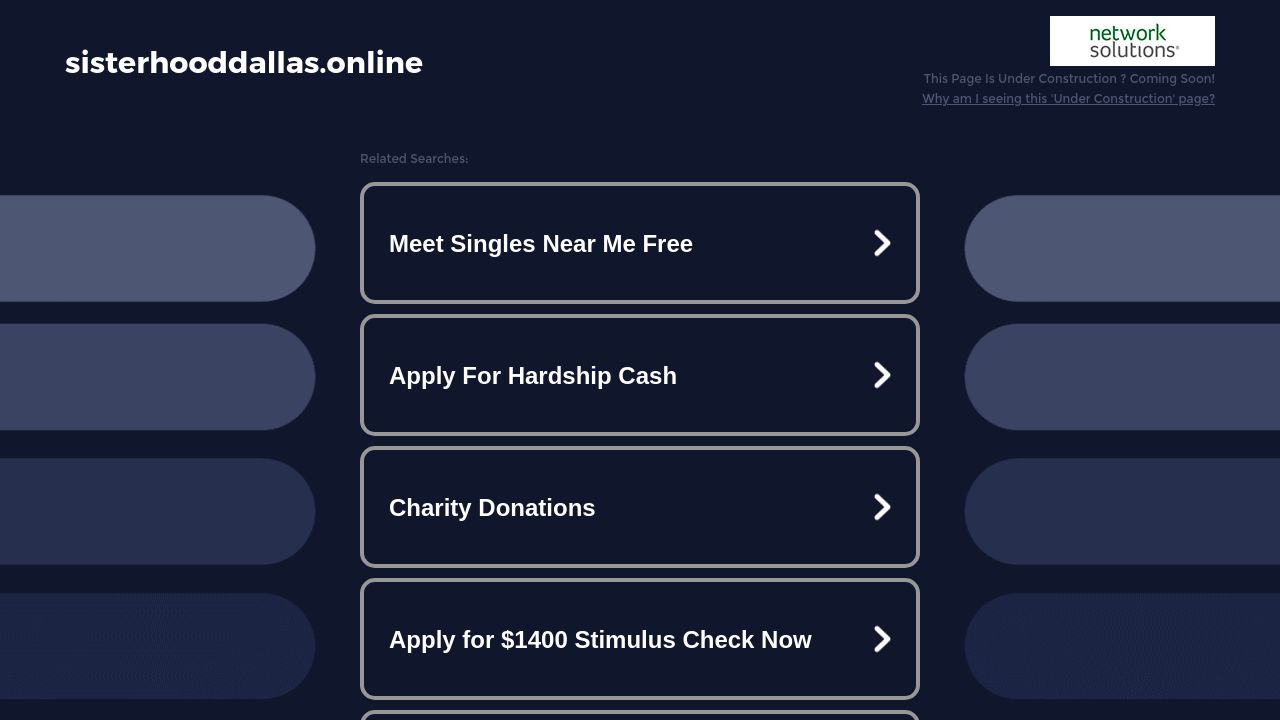 Screenshot of Sisterhooddallas.online