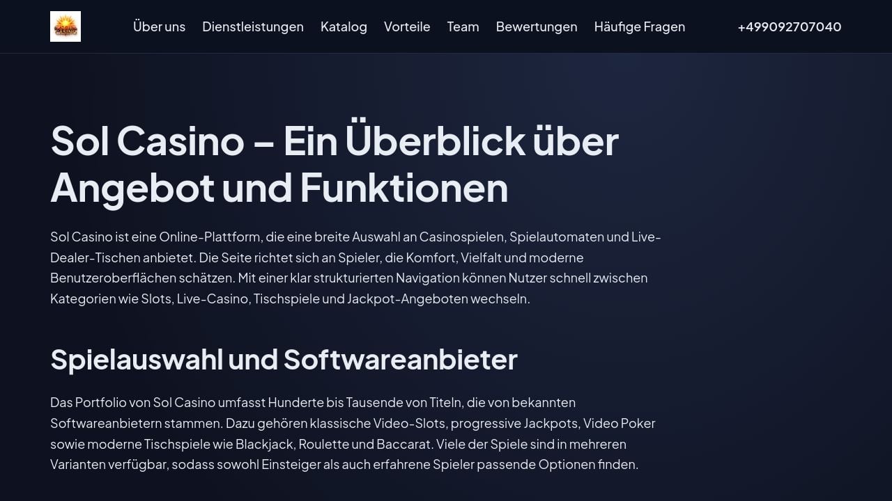 Screenshot of Solcasino4.de