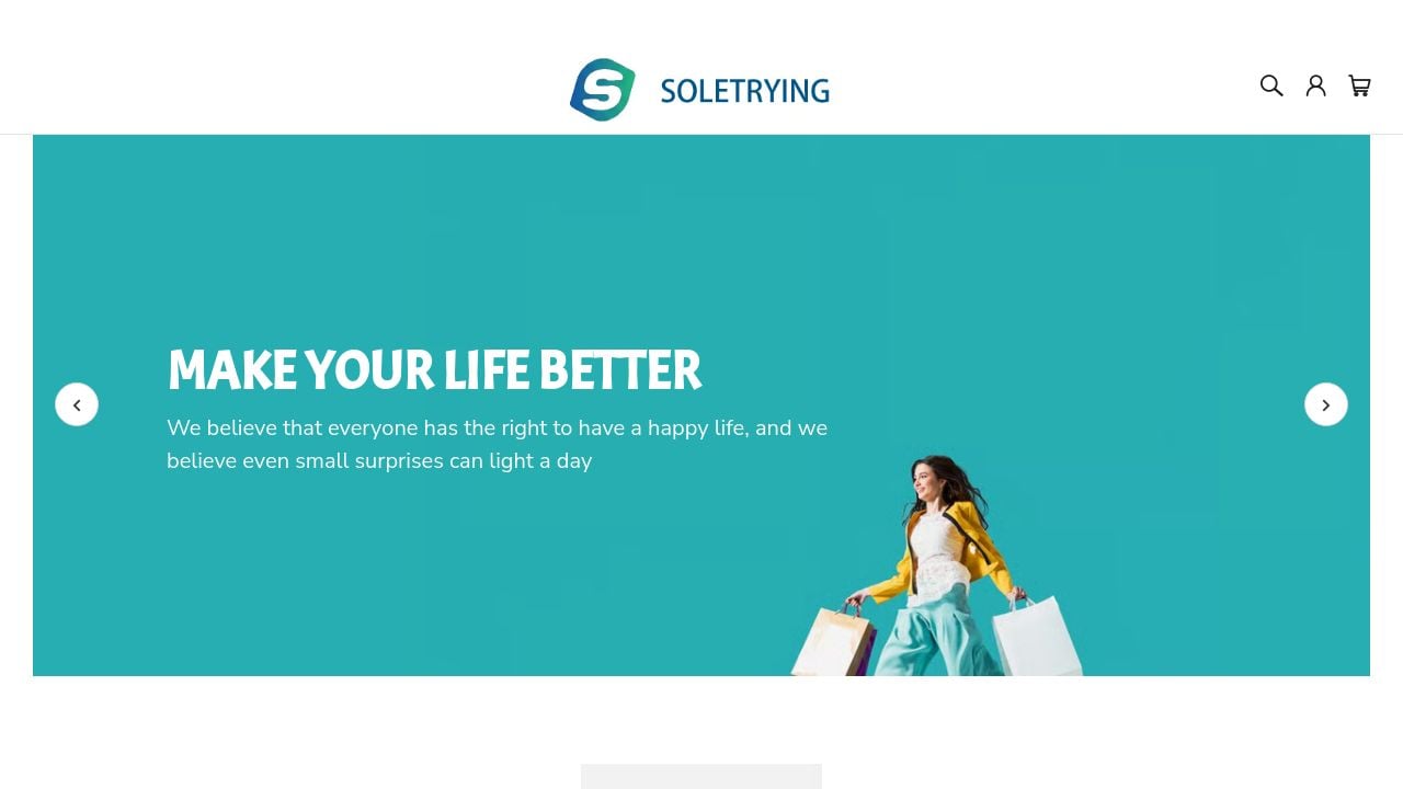 Screenshot of Soletrying.com