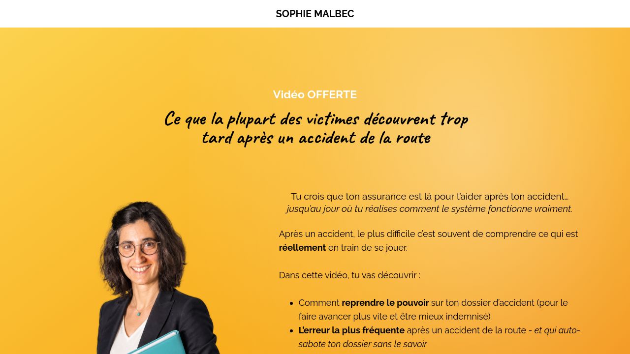Screenshot of Sophiemalbec.com