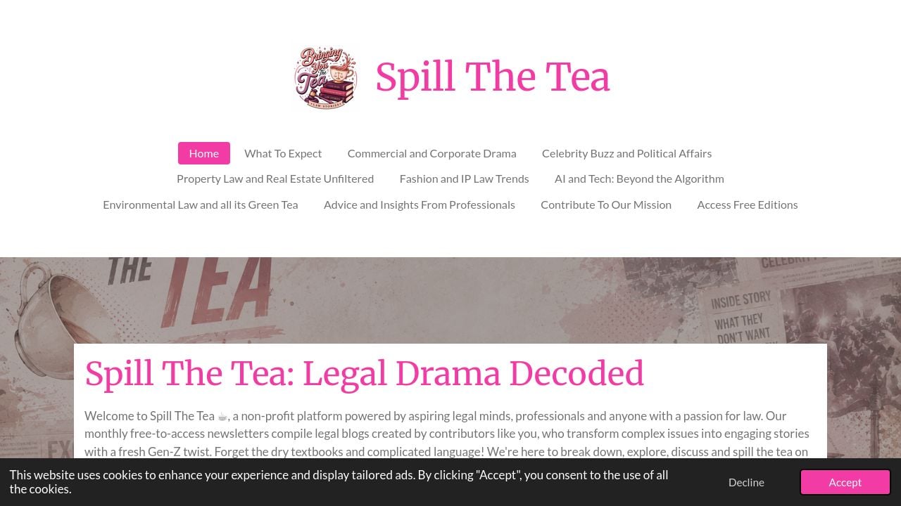 Screenshot of Spill-the-tea.co.uk
