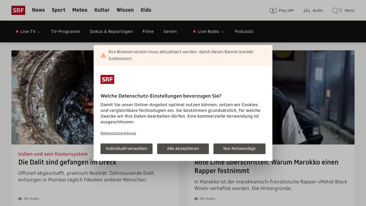 Screenshot of Srf.ch