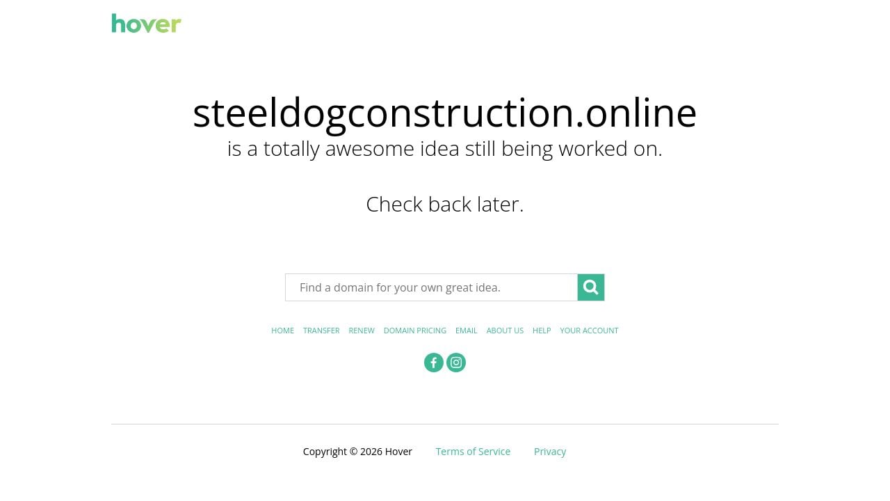 Screenshot of Steeldogconstruction.online