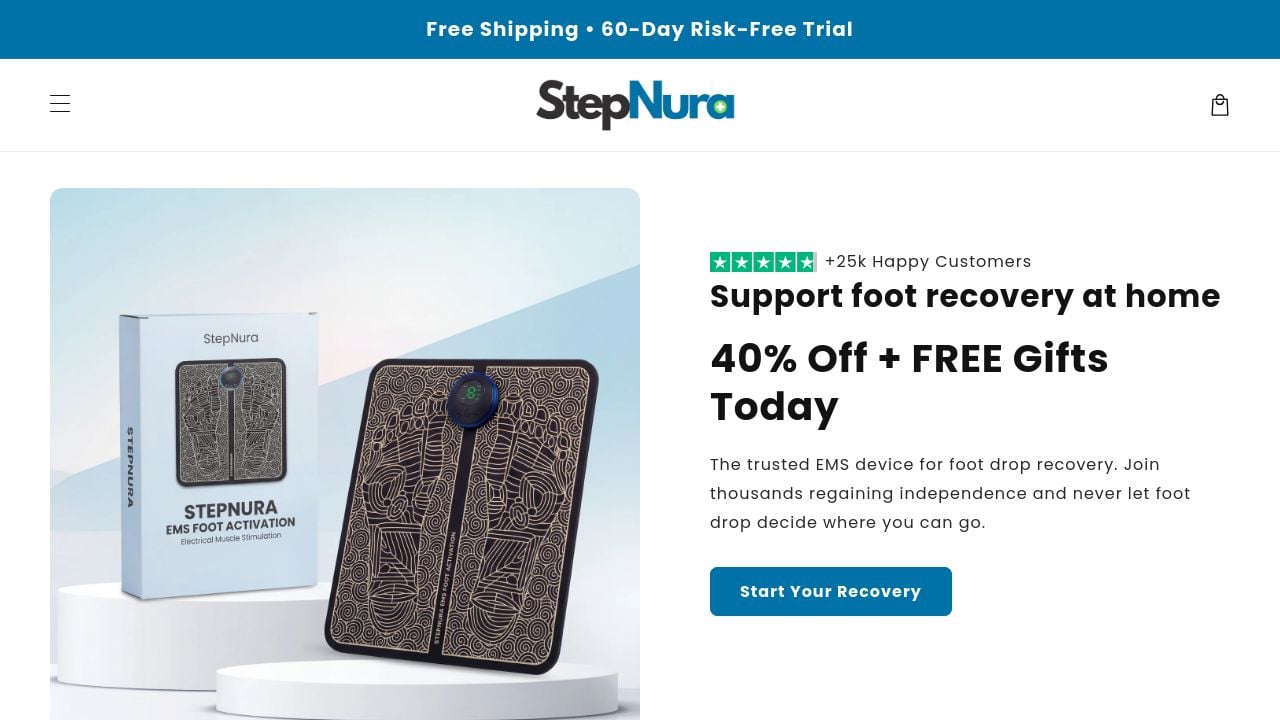 Screenshot of Stepnura.com