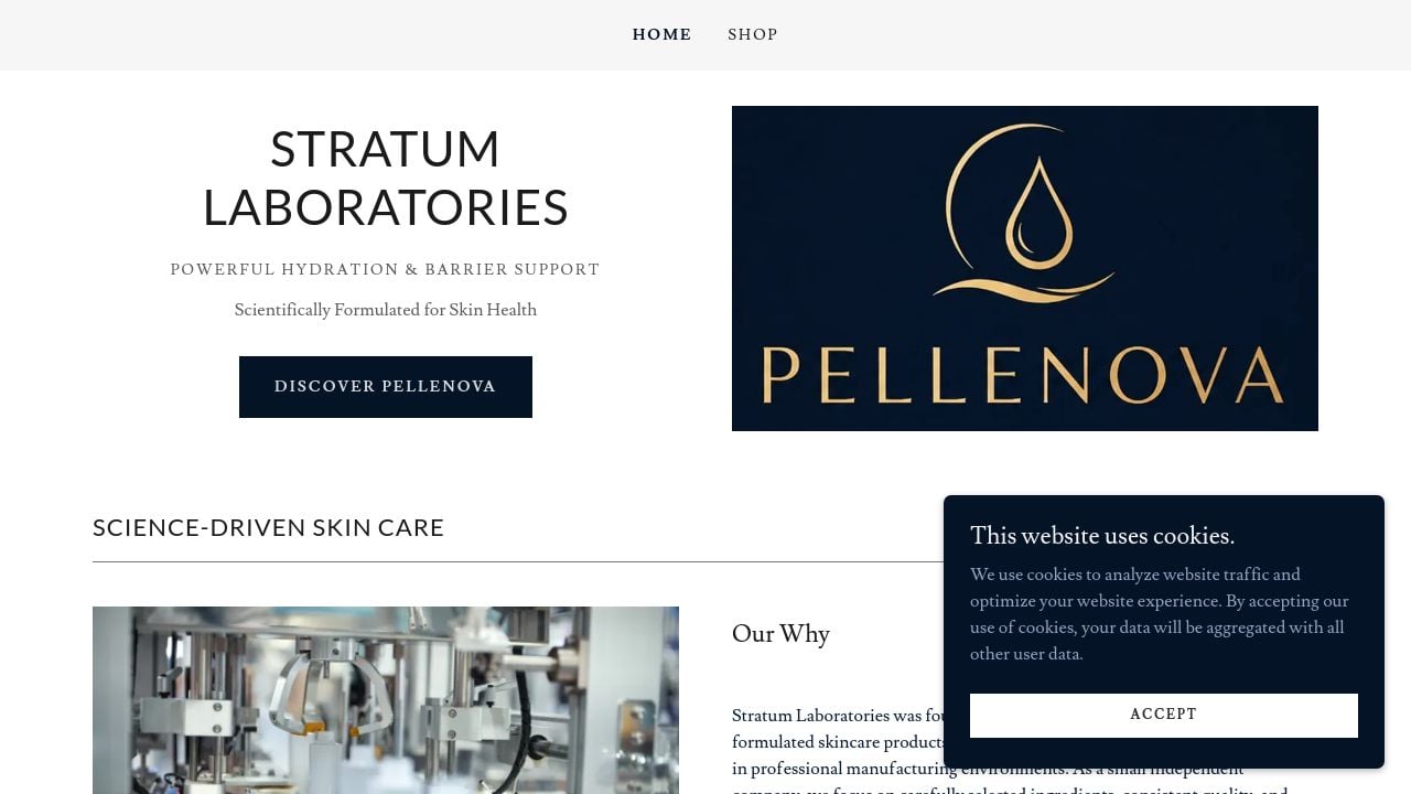 Screenshot of Stratumlaboratories.com