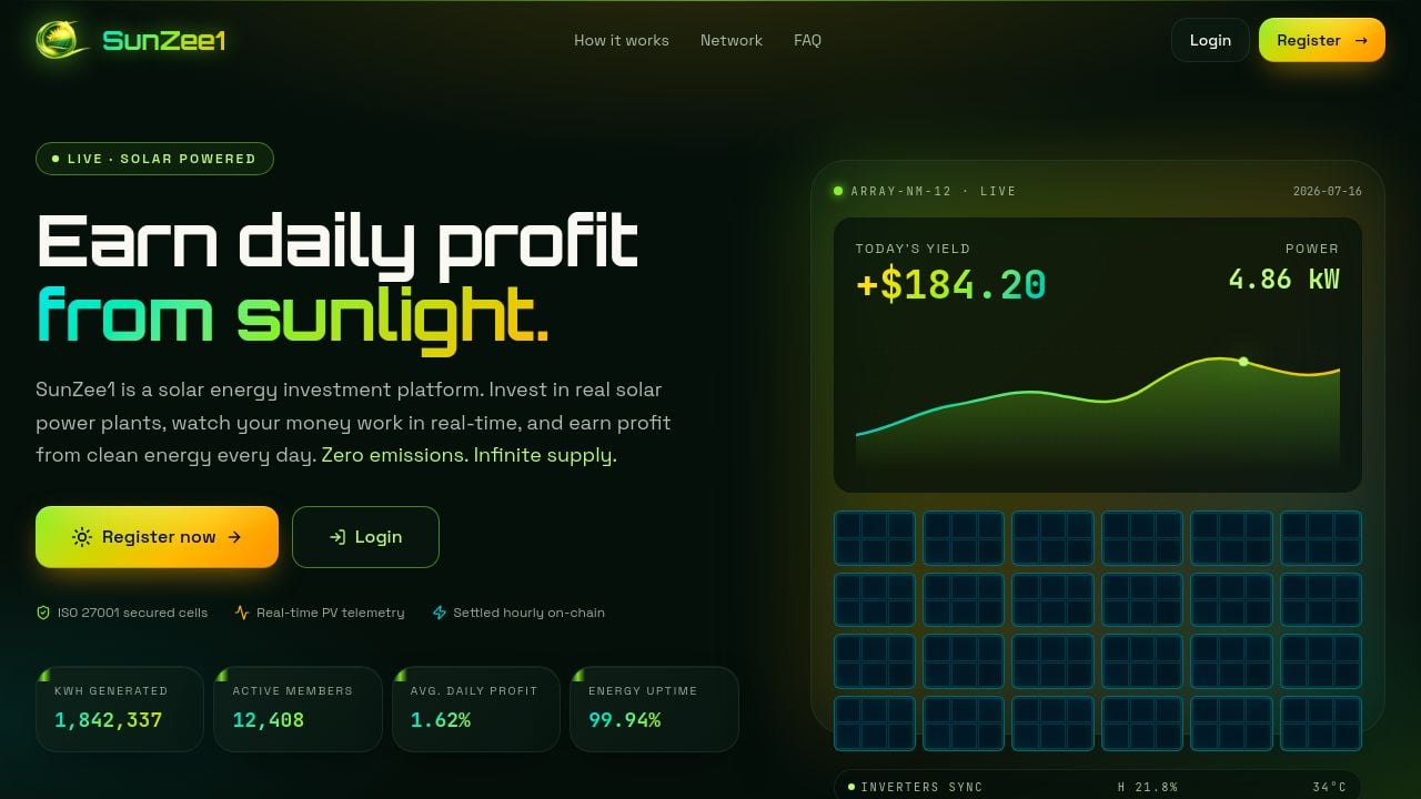 Screenshot of Sunzee1.com
