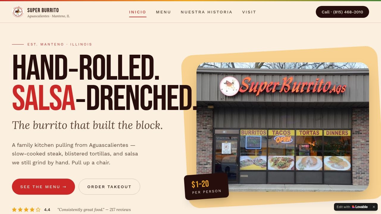 Screenshot of Superburrito.shop