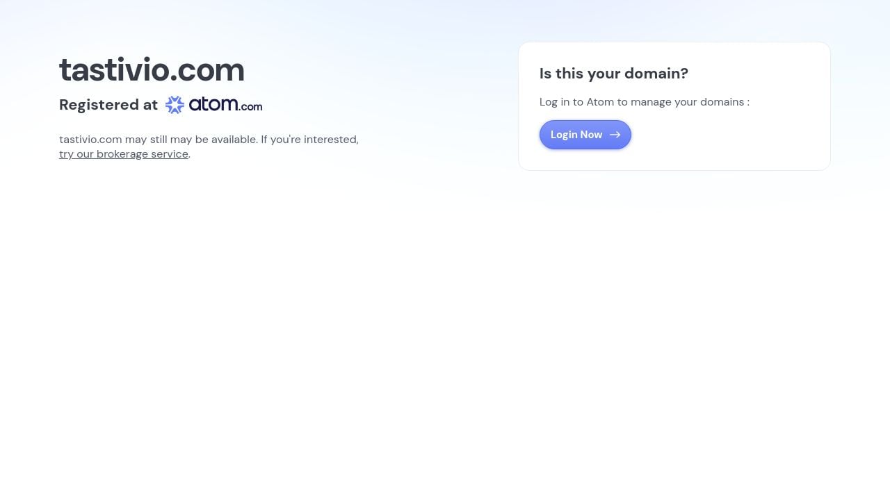 Screenshot of Tastivio.com