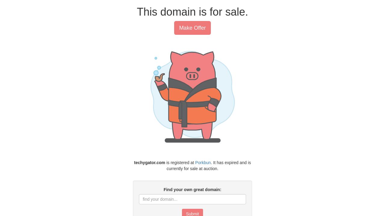 Screenshot of Techygator.com