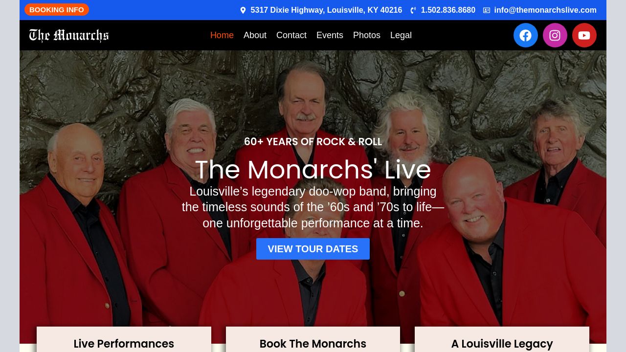 Screenshot of Themonarchslive.com