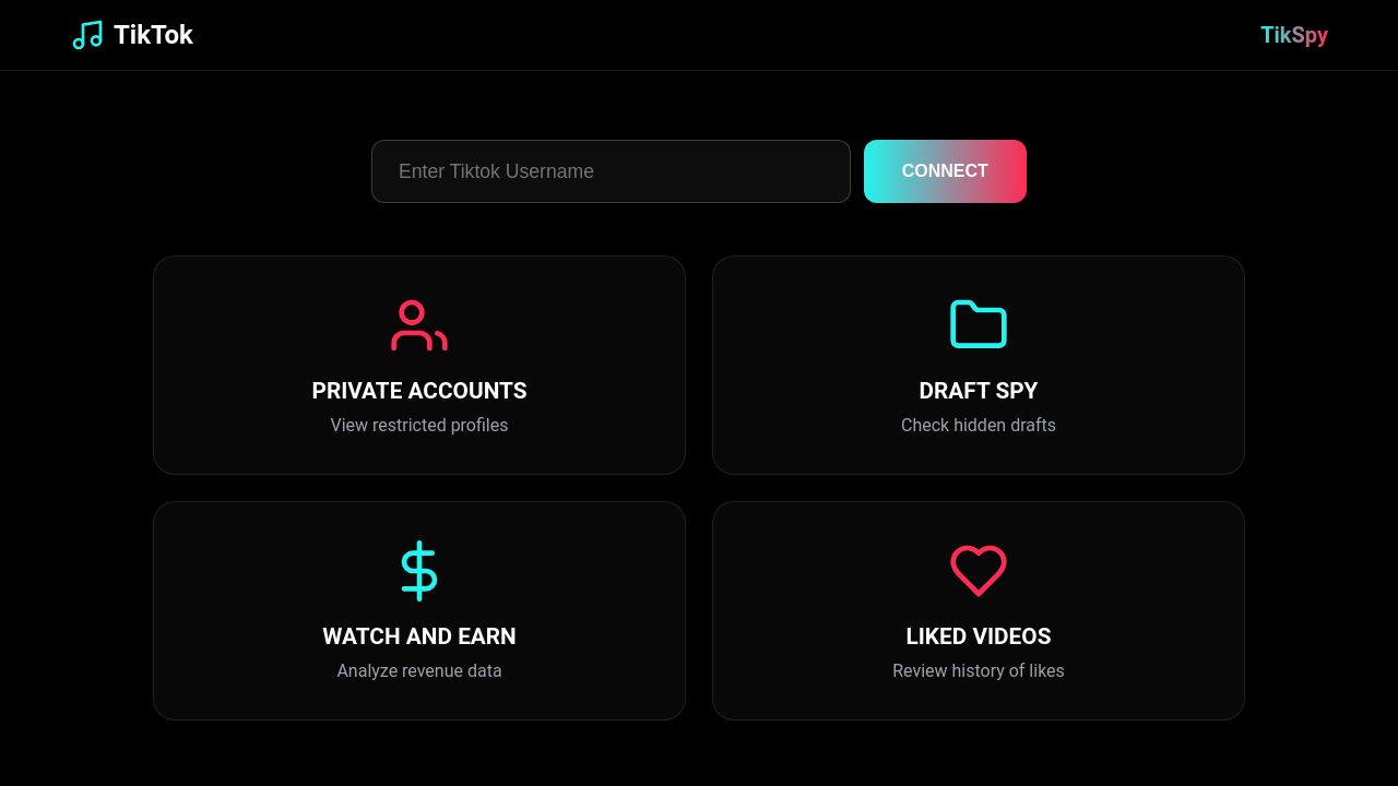 Screenshot of Tikspy.live