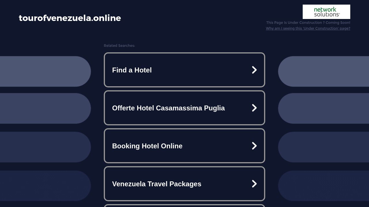 Screenshot of Tourofvenezuela.online