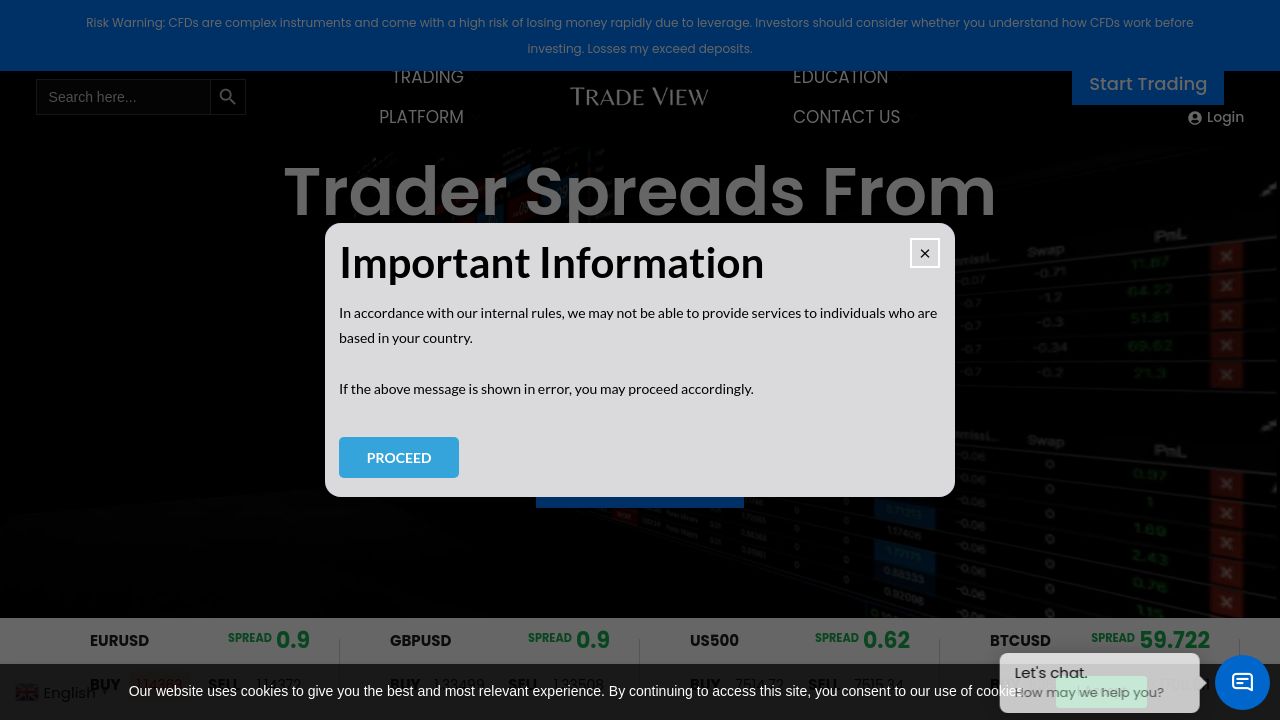 Screenshot of Tradeview.tech