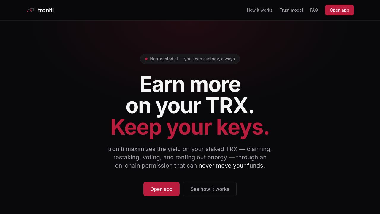 Screenshot of Troniti.com