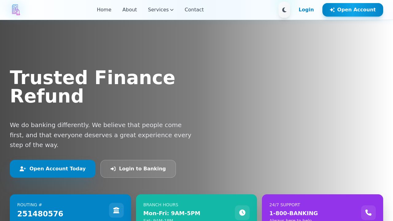Screenshot of Trustedfinancerefund.com