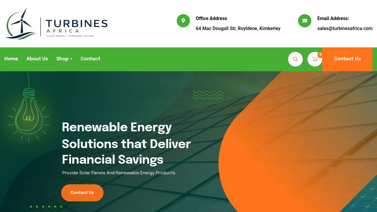 Screenshot of Turbinesafrica.com