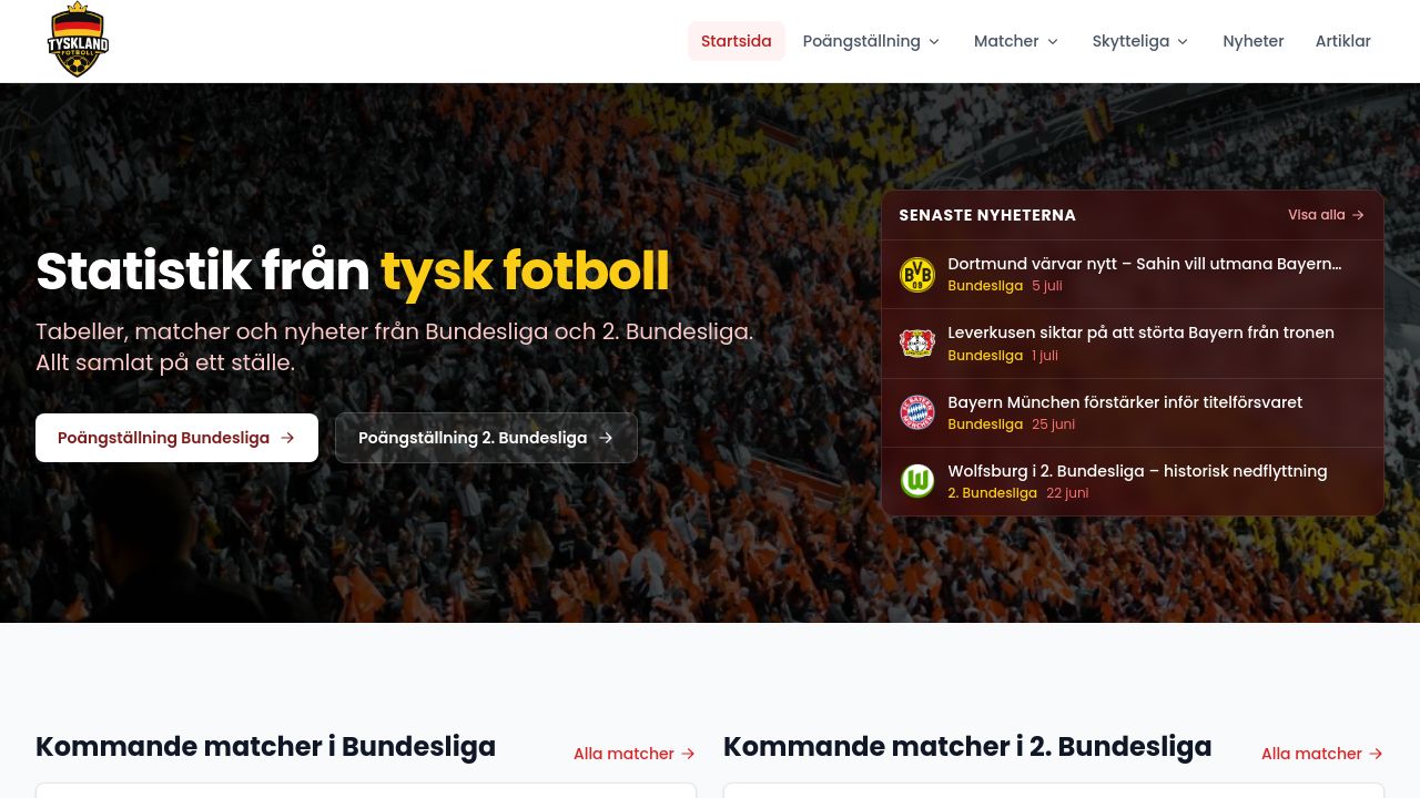 Screenshot of Tysklandfotboll.se