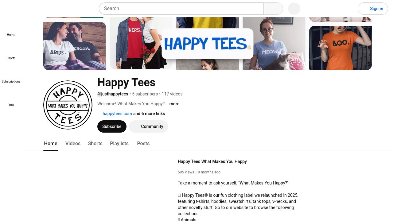 Screenshot of Unhappytee.com