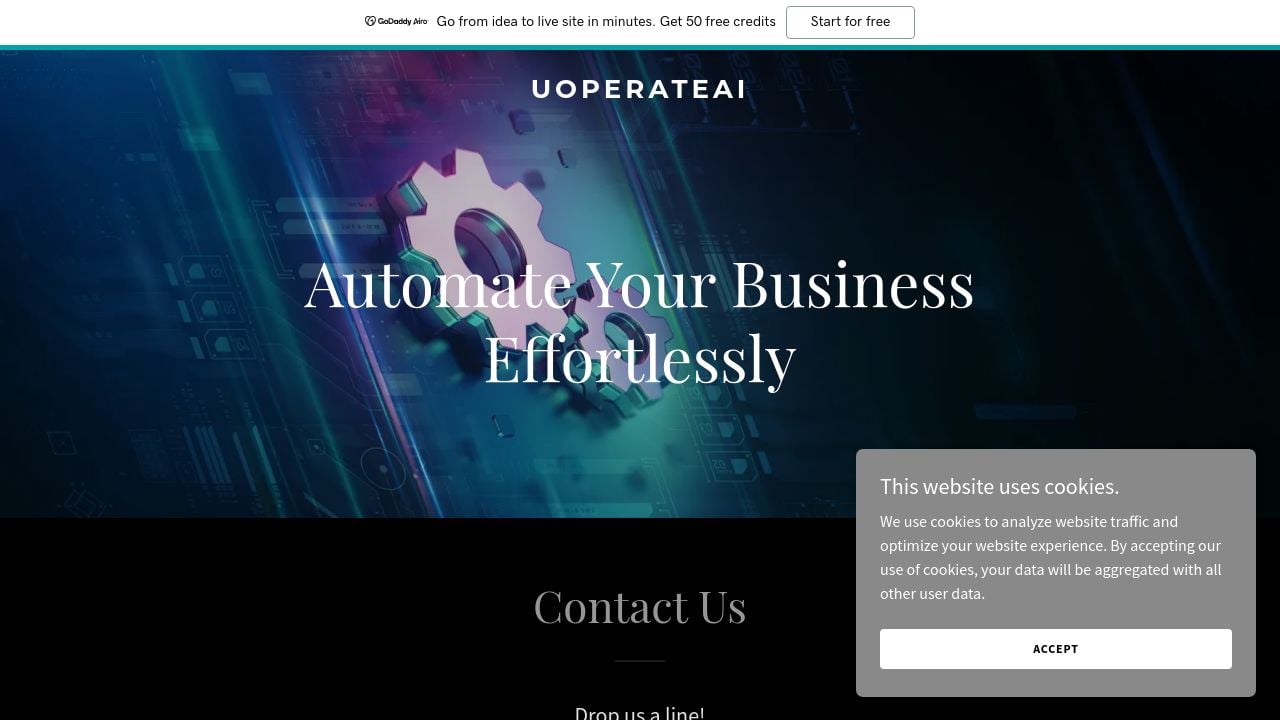 Screenshot of Uoperateai.com