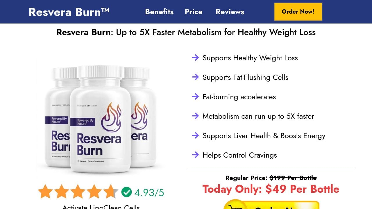 Screenshot of Usen-resveraburn.com