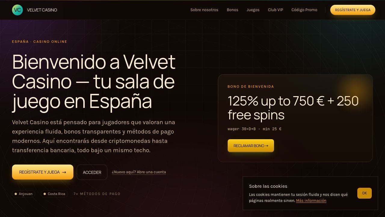 Screenshot of Velvetcasino-es.website