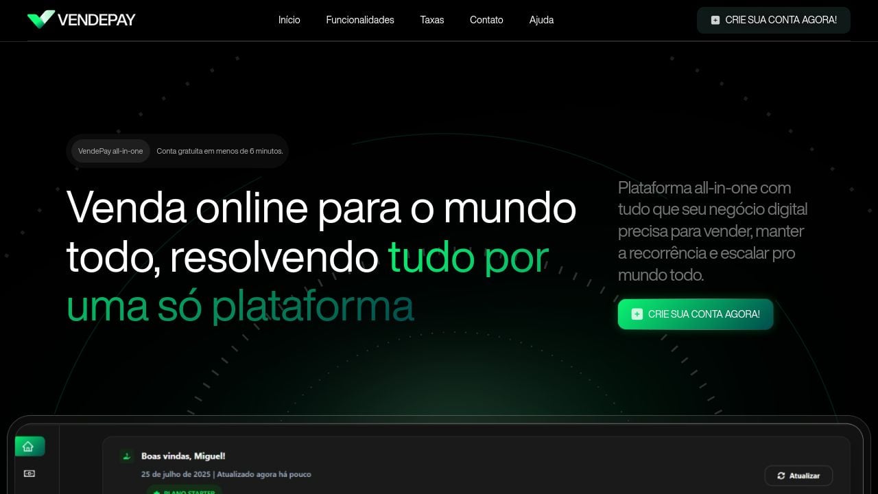 Screenshot of Vendepay.com.br