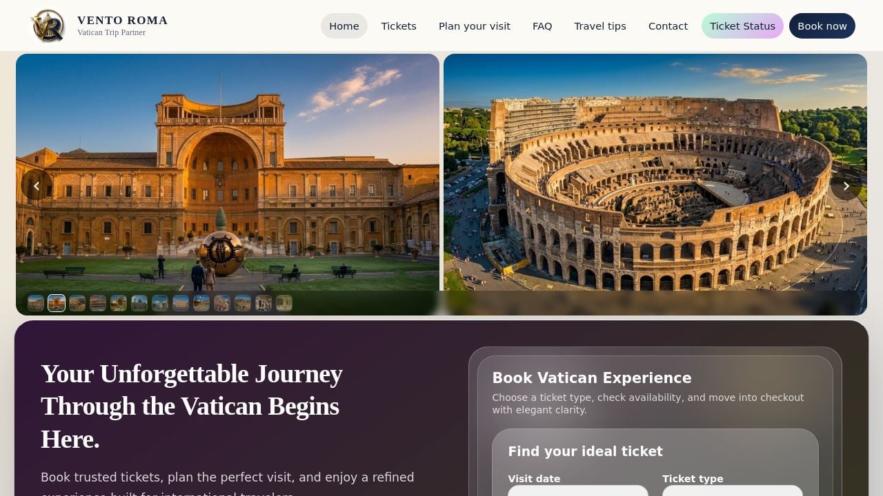 Screenshot of Ventoroma.com