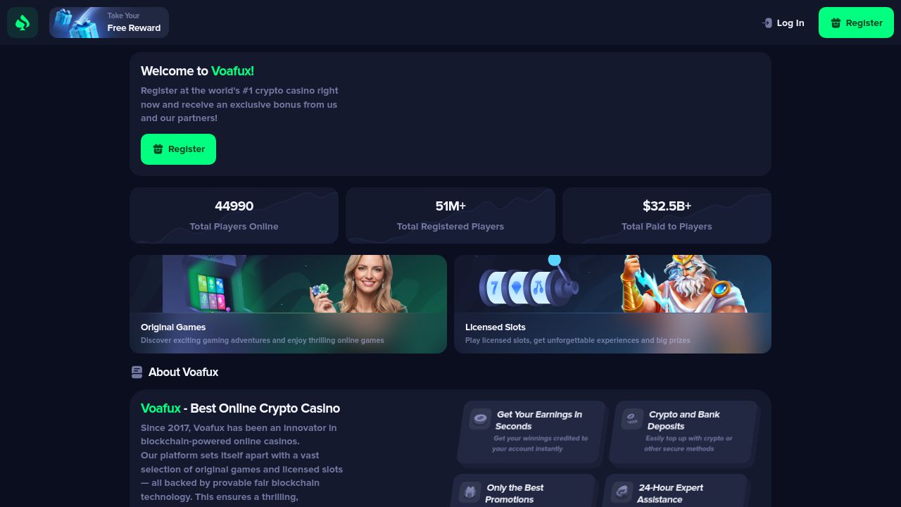 Screenshot of Voafux.com