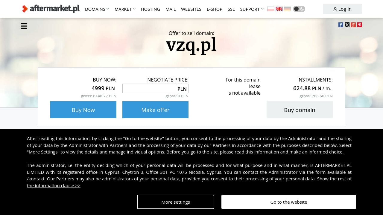 Screenshot of Vzq.pl